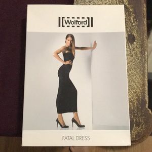 Wolford Fatal strapless tube dress extra small nwt wheat XS